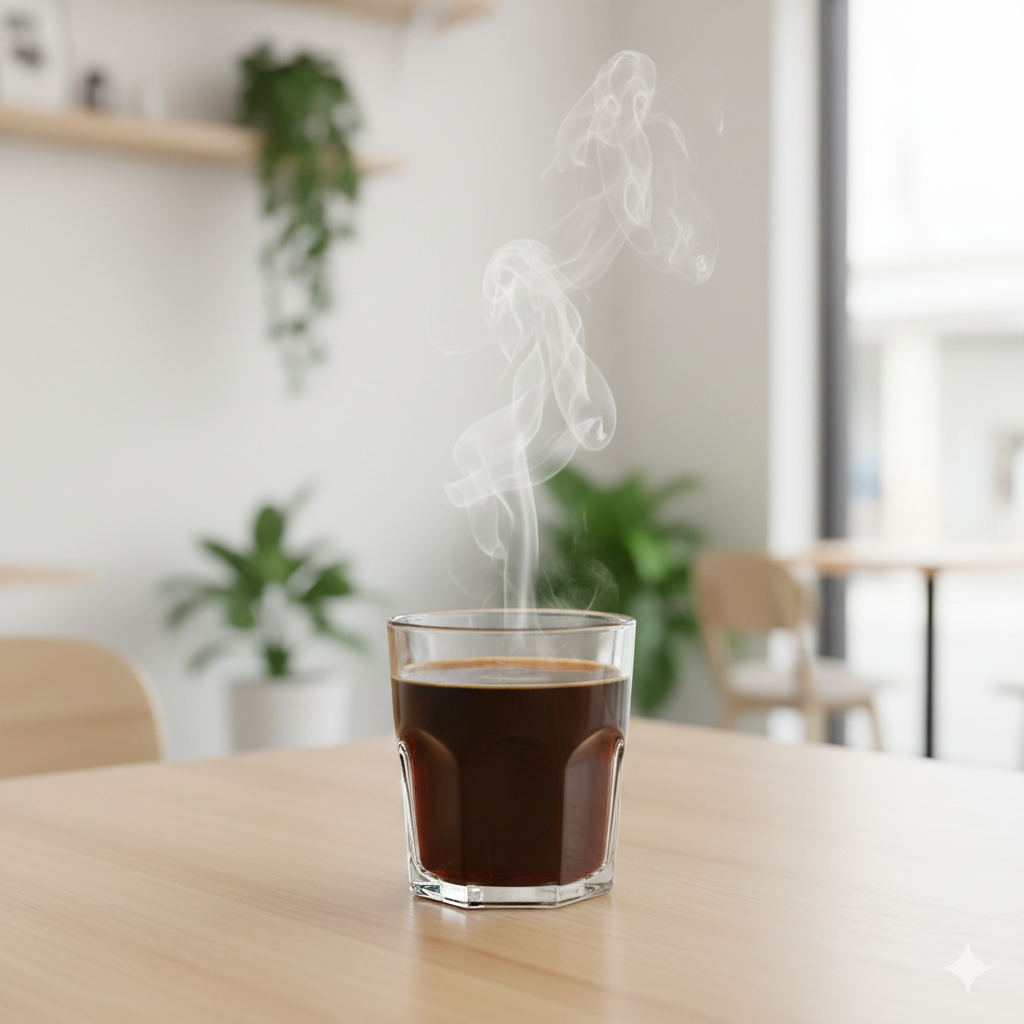 Hot Americano black coffee