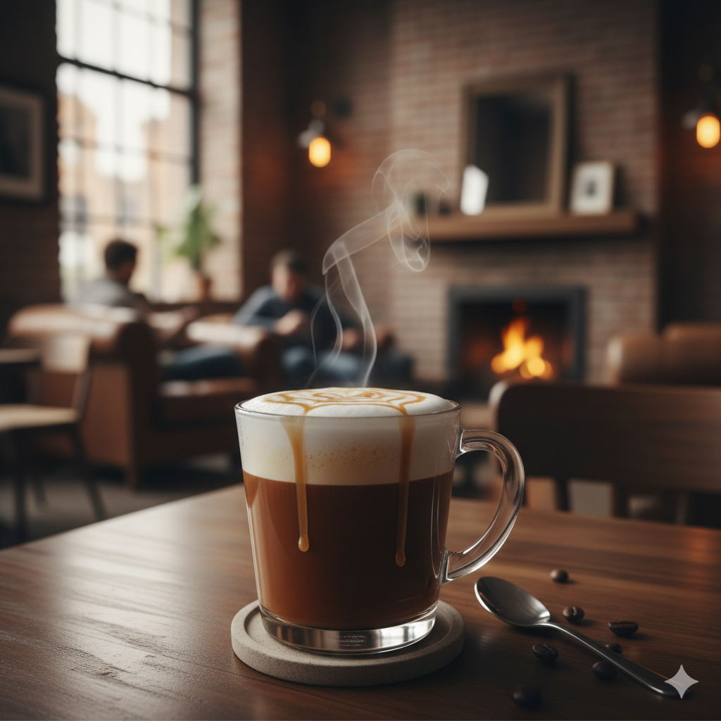 Caramel Macchiato with drizzle