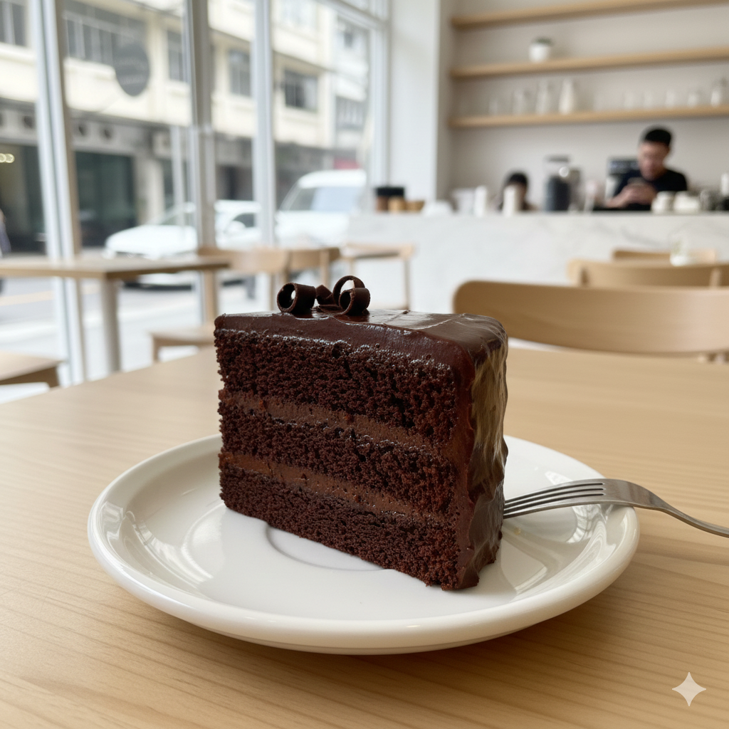 Slice of Chocolate Cake